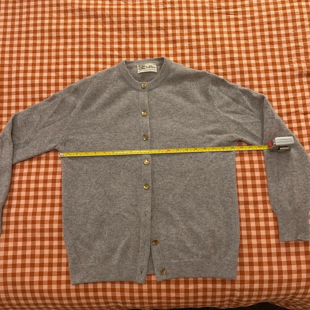 Vintage 1960s Dalton 100% Virgin Cashmere Grey cardigan - M - Picture 4 of 5